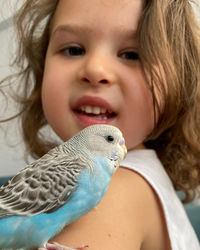 Close-up portrait of cute baby girl