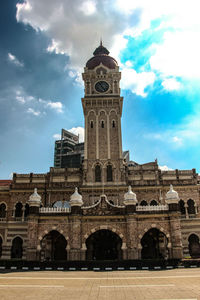 Low angle view of historical building against sky