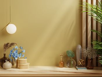 Potted plant on table