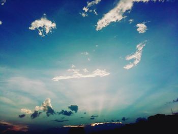 Low angle view of cloudy sky