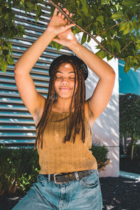 Portrait of a smiling young woman