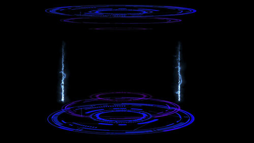 Close-up of light painting against black background