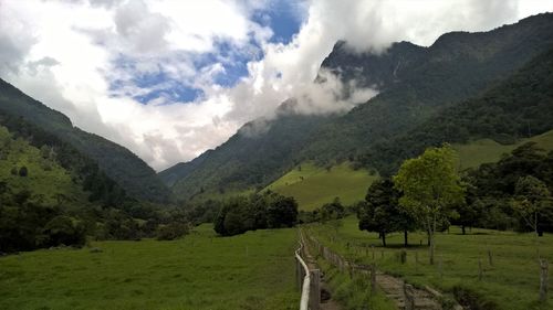 Panoramic view of landscape against sky