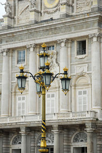 Exterior view of the royal palace of madrid