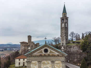 Tower of historic building against sky