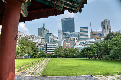 Buildings in city