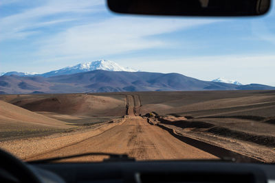 Scenic view of desert against sky