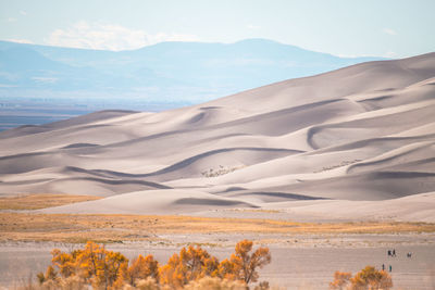 Scenic view of desert against sky