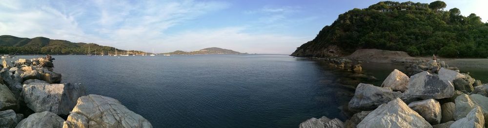 Panoramic view of sea against sky