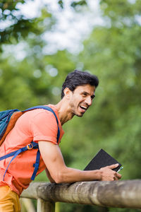 Young man using mobile phone