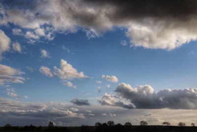 Low angle view of cloudy sky