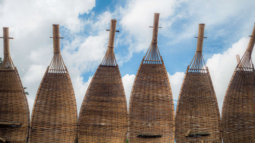 Low angle view of buildings against sky