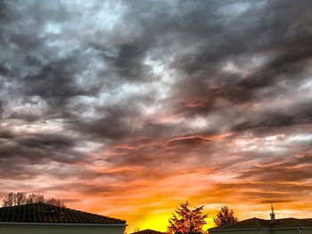 Low angle view of dramatic sky