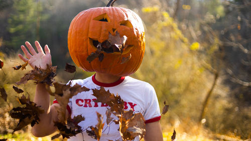 Close-up of jack o lantern