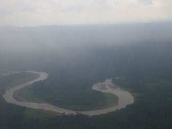 Aerial view of landscape against sky