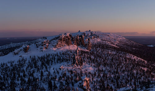 Panoramic view of sea against sky during sunset