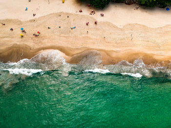 High angle view of beach