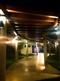 Illuminated underground parking lot