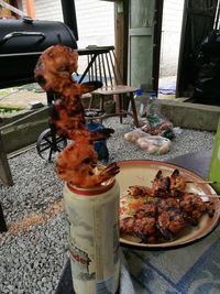 Close-up of meat on plate