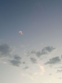 Low angle view of sky during sunset