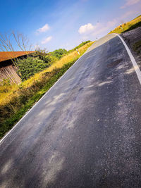 Road amidst landscape against sky