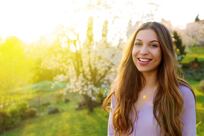 Portrait of a smiling young woman