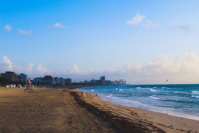 Panoramic view of beach against sky