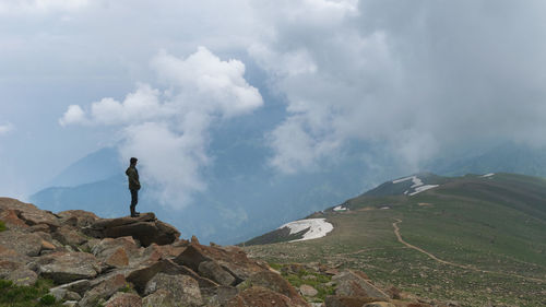 Scenic view of mountain against sky