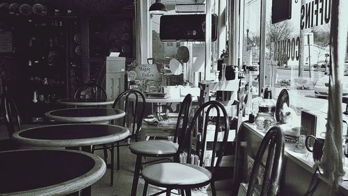 View of chairs and table