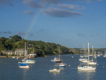 Boats in harbor