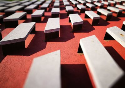 Close up of piano keys