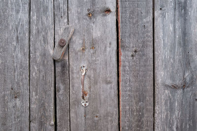 Full frame shot of old wooden door