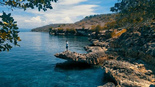 Scenic view of sea against sky