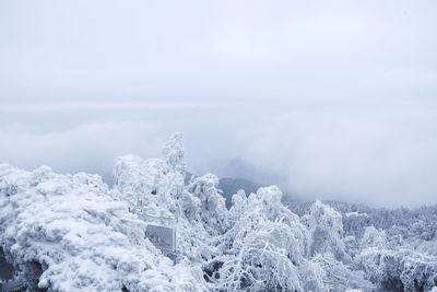 Scenic view of snow against sky