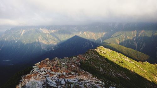 Scenic view of dramatic landscape