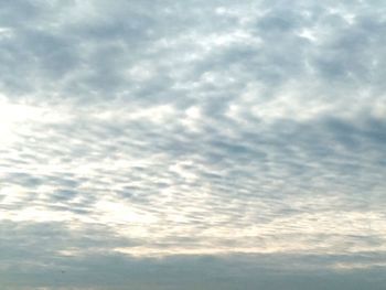 Low angle view of cloudy sky