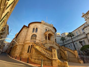 Low angle view of historical building against sky