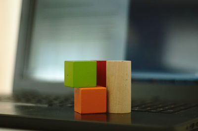 Close-up of toy on table