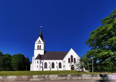 Exterior of building against blue sky