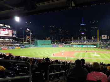 Crowd at night