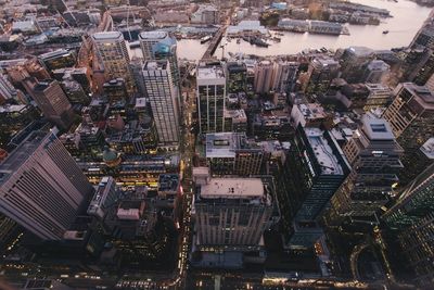 High angle view of cityscape