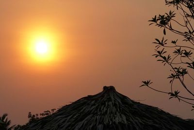 Scenic view of silhouette mountains against sky during sunset
