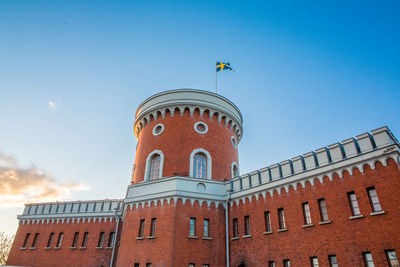 Low angle view of kastellet fort against sky