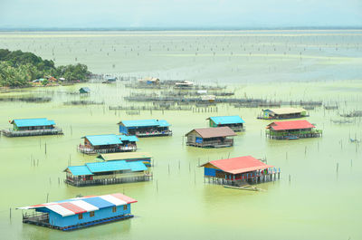 Boats in sea