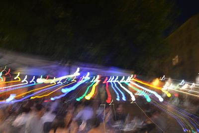 Blurred motion of ferris wheel