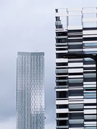 Low angle view of modern building against sky