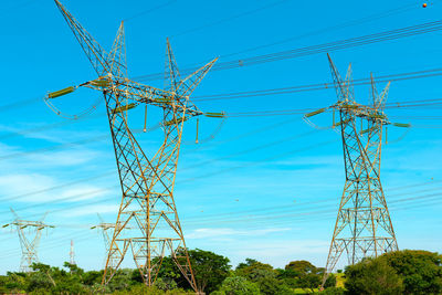 Electric power lines coming out from a itaipu dam, parana state, brazil