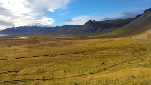 Scenic view of landscape against sky