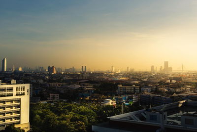 Cityscape at sunset