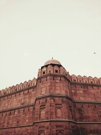 Low angle view of built structure against clear sky